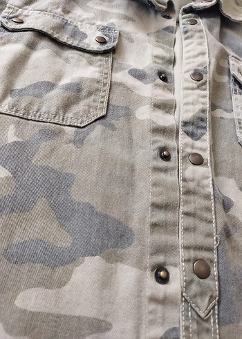 Erkek Çocuk Kamuflaj Düğmeli Ceket - Görsel 4