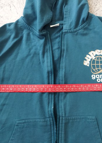 Erkek Çocuk Kapüşonlu Fermuarlı Mavi Ceket - Görsel 3