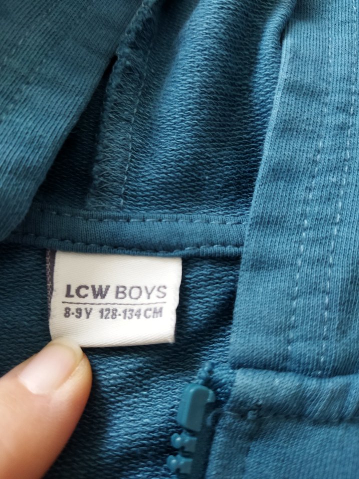 Erkek Çocuk Kapüşonlu Fermuarlı Mavi Ceket - Görsel 2