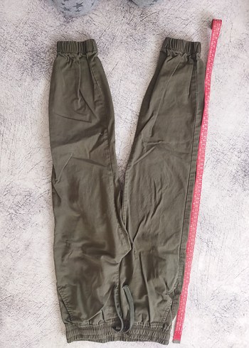 Erkek Çocuk Kemerli Bol Kesim Haki Pantolon - Görsel 2