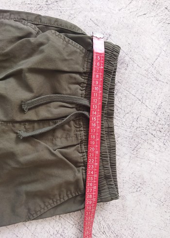 Erkek Çocuk Kemerli Bol Kesim Haki Pantolon - Görsel 3