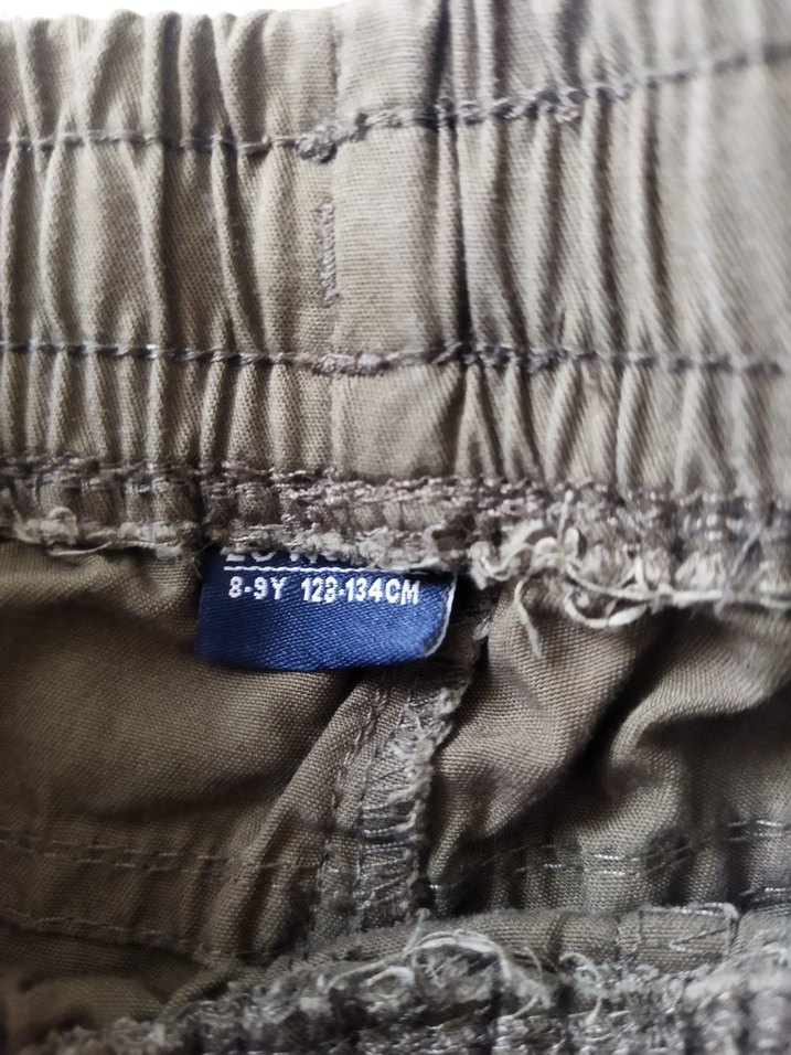 Erkek Çocuk Kemerli Bol Kesim Haki Pantolon - Görsel 4