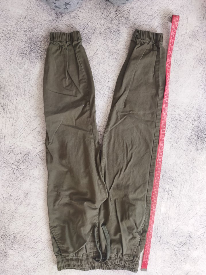 Erkek Çocuk Kemerli Bol Kesim Haki Pantolon - Görsel 2