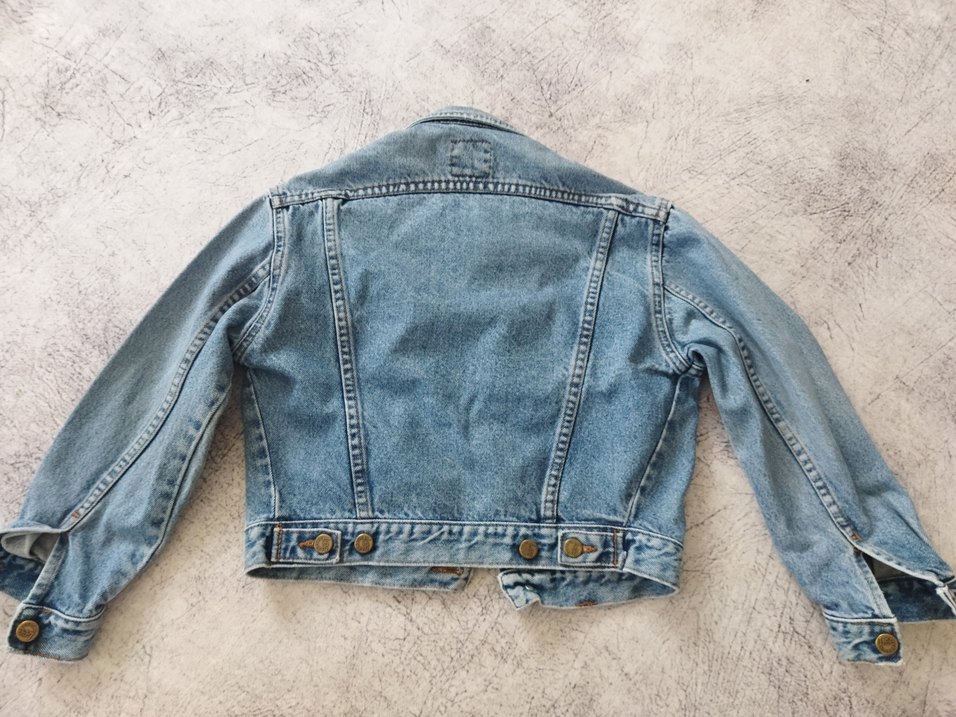 Mavi Düğmeli çocuk Denim Ceket - Görsel 2