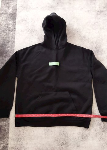 Kadın Siyah Fitted Sweatshirt Velcro Detaylı - Görsel 3