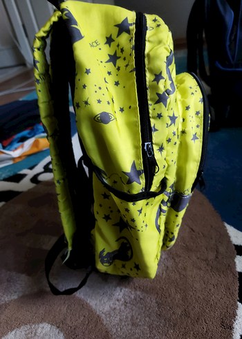 Sarı Yıldız Desenli Çocuk Okul Çantası - Görsel 5