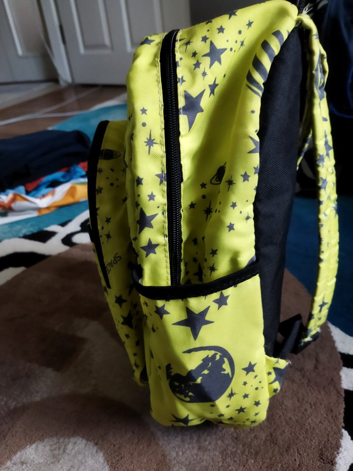 Sarı Yıldız Desenli Çocuk Okul Çantası - Görsel 3