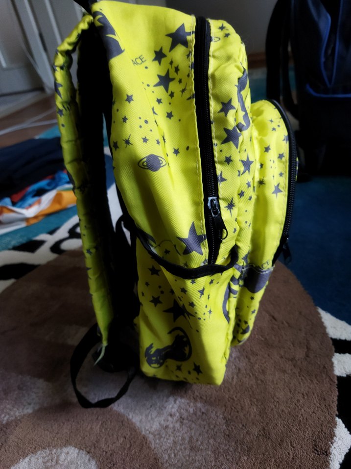 Sarı Yıldız Desenli Çocuk Okul Çantası - Görsel 5