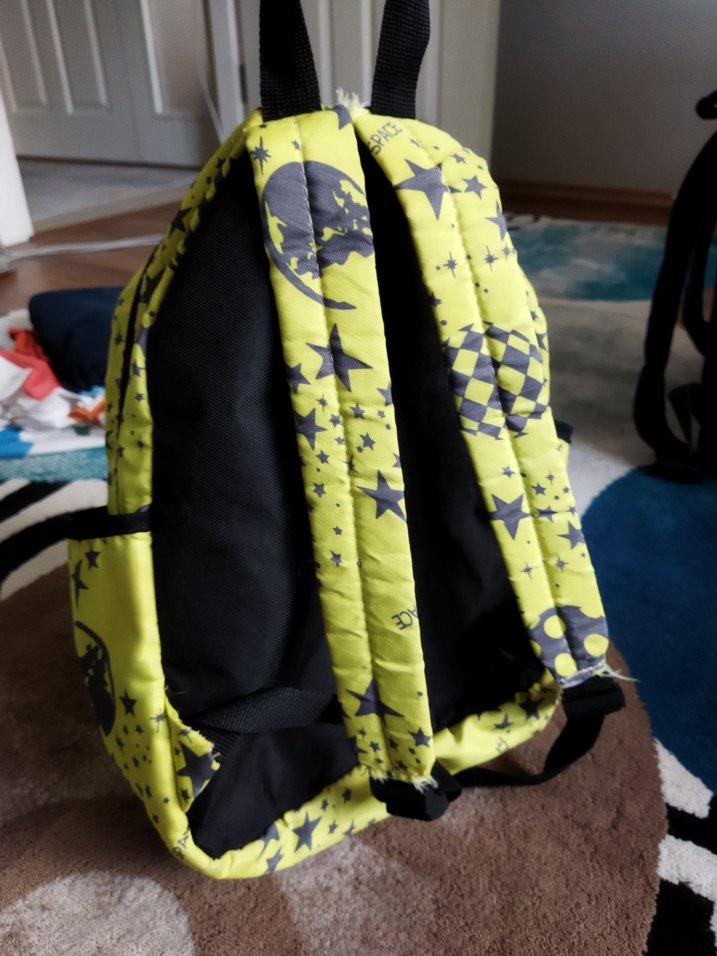 Sarı Yıldız Desenli Çocuk Okul Çantası - Görsel 2