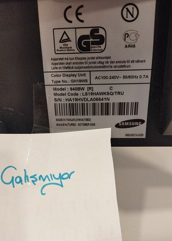 Beyaz Samsung Monitör Çift Set - Görsel 3