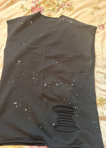 m Beden siyah Renk Gotik sıfır kol tişört