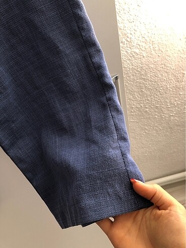 m Beden mavi Renk Rahat pantolon bel bağıcıklı