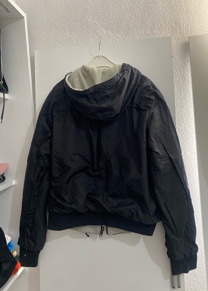 Yağmurluk kapüşonlu mont - Görsel 5