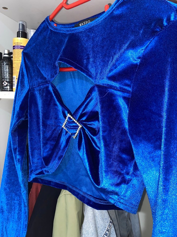 Kadife Bluz crop - Görsel 2