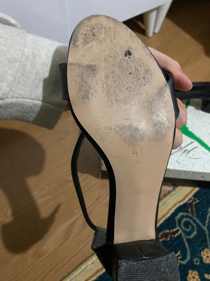 Siyah Yılan Desenli Tokalı Topuklu Kadın Ayakkabı - Görsel 2