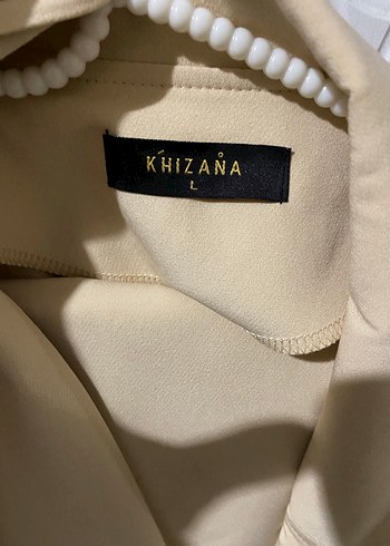 Bej Uzun Kollu Keten Kadın Ceket - Görsel 2