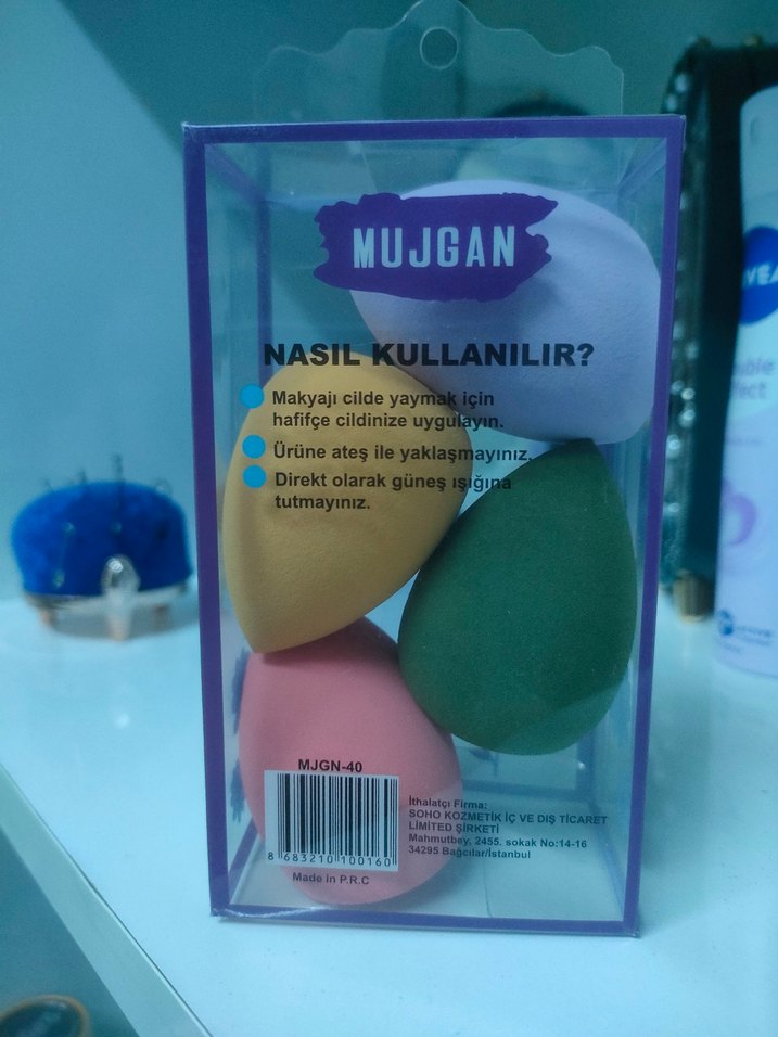 MUJGAN Pastel Renkli Makyaj Sünger Seti - Görsel 3