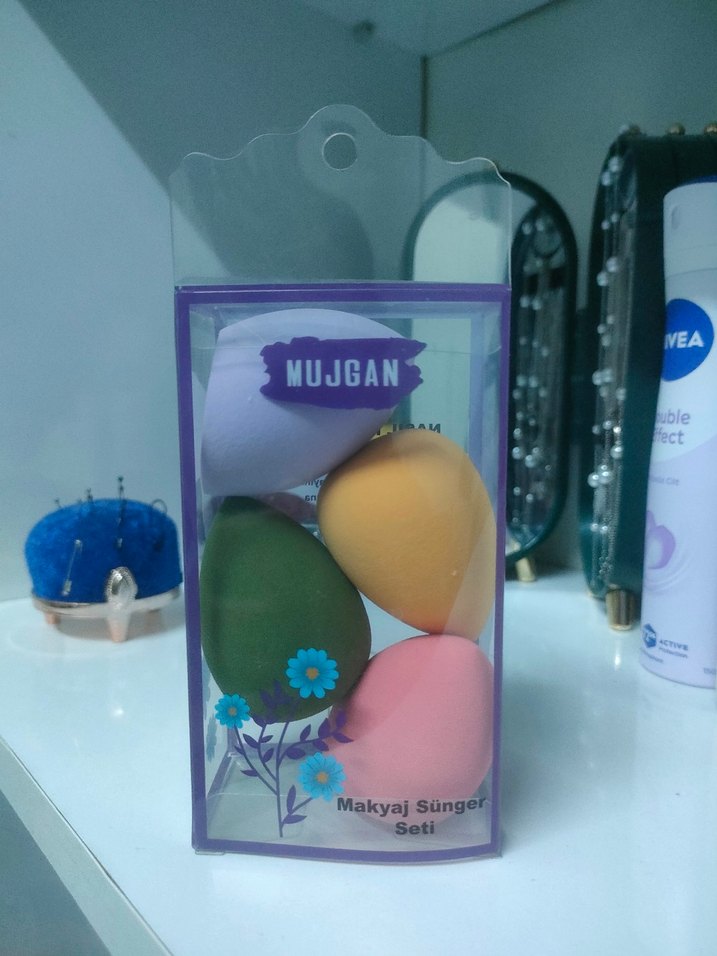 MUJGAN Pastel Renkli Makyaj Sünger Seti - Görsel 2