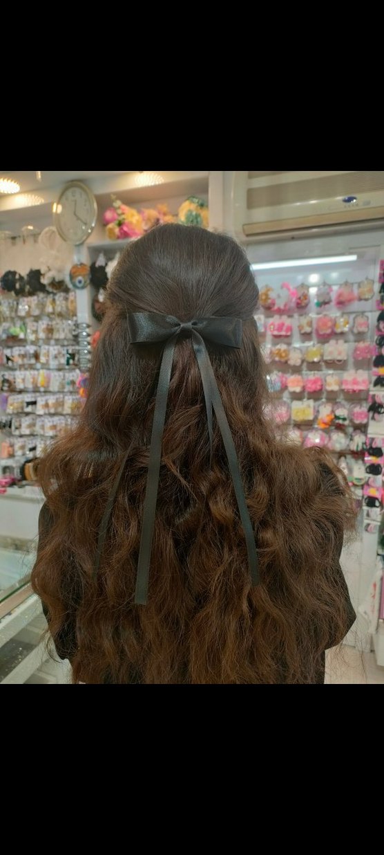 Beyaz Saten Fiyonk Saç Aksesuarı - Görsel 2