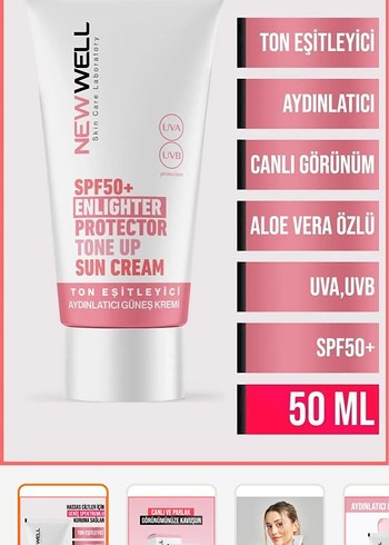 New Well SPF50+ Aydınlatıcı Güneş Kremi - Görsel 5