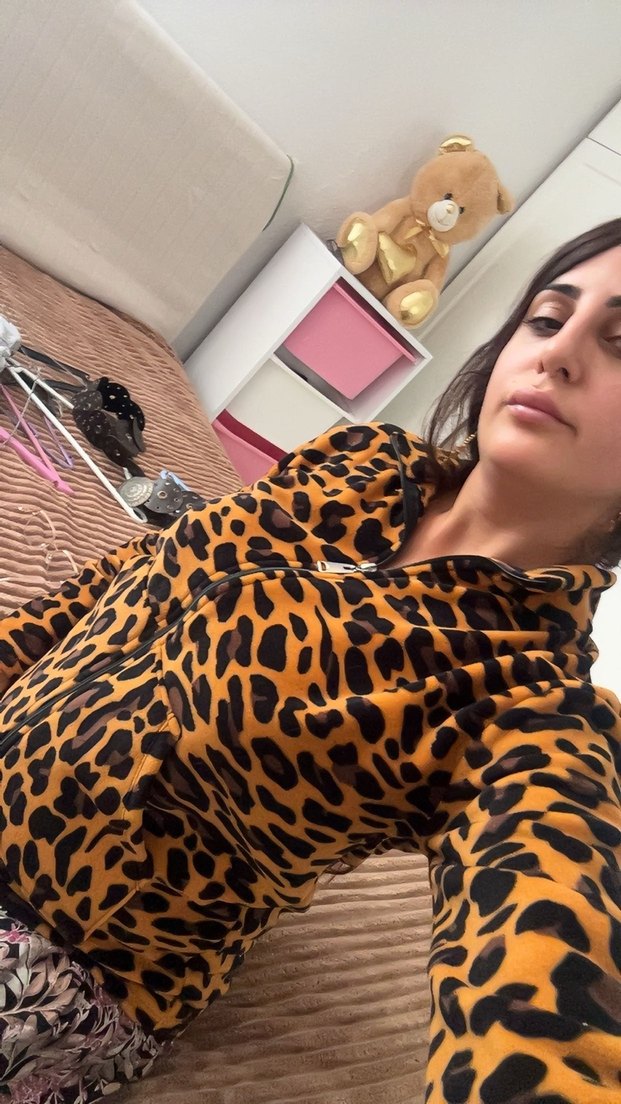 Leopar Desenli Kadın Dar Kesim Mont - Görsel 2