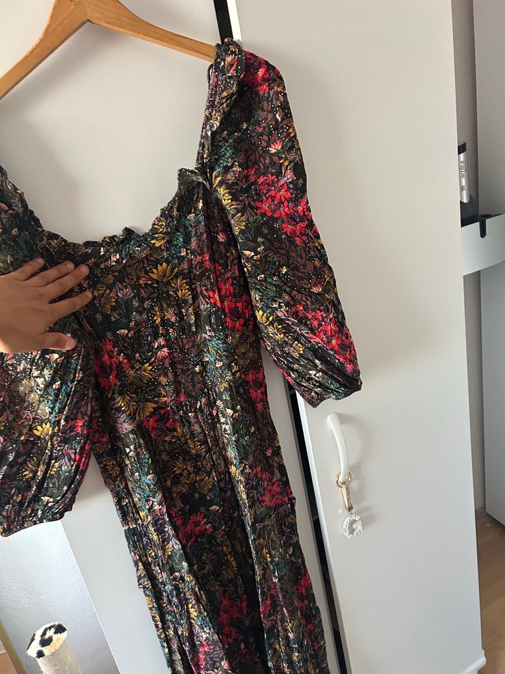 Uzun Bağcıklı Bohem Elbise - Görsel 2