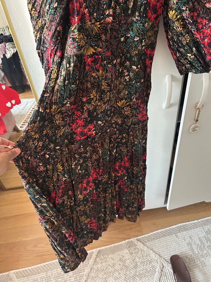 Uzun Bağcıklı Bohem Elbise - Görsel 3