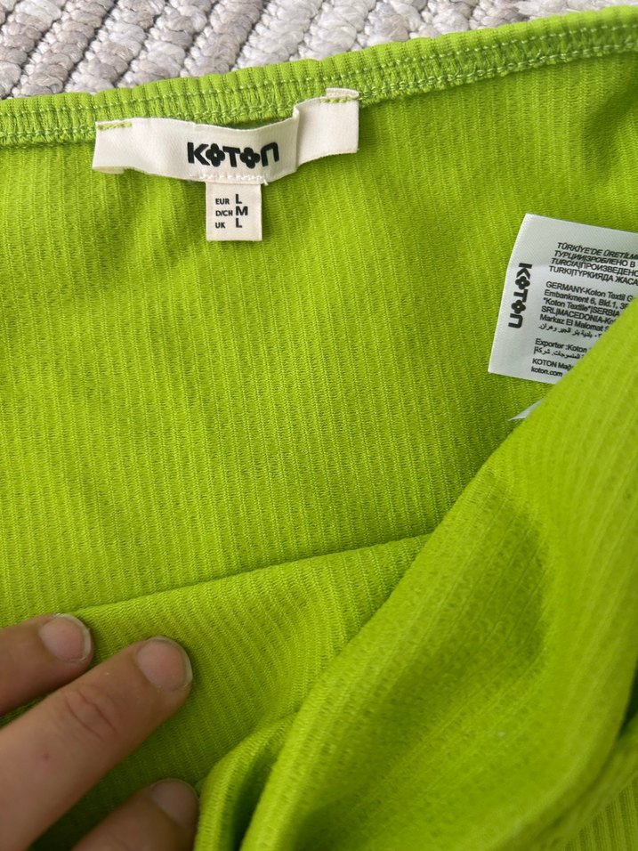 Yeşil Triko Mini Bluz - Görsel 3