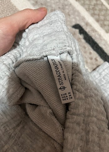 Stradivarius Gri Kadın Rahat Kesim Lastikli Eşofman Altı - Görsel 4