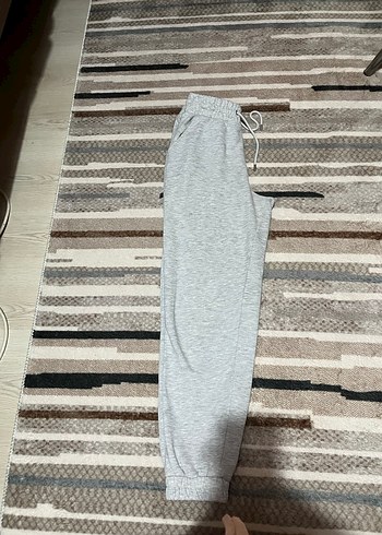 Stradivarius Gri Kadın Rahat Kesim Lastikli Eşofman Altı - Görsel 2