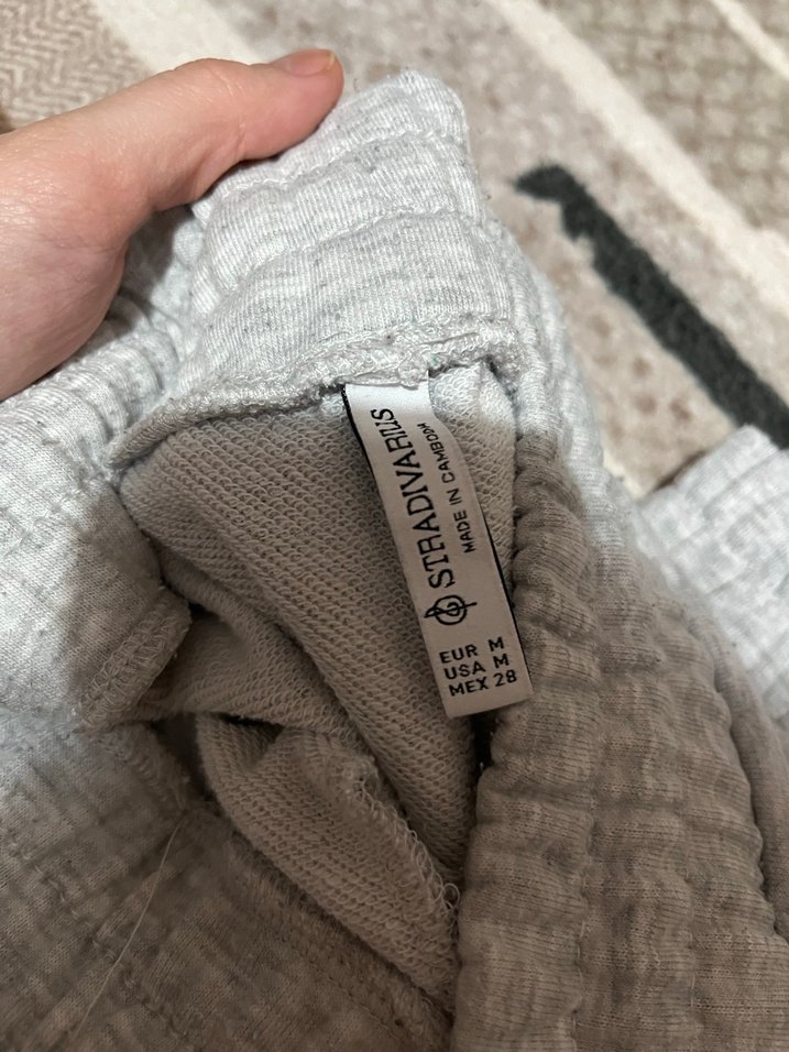 Stradivarius Gri Kadın Rahat Kesim Lastikli Eşofman Altı - Görsel 4