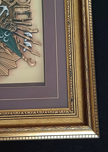 Altın Renkli Detaylı Osmanlı Tablosu