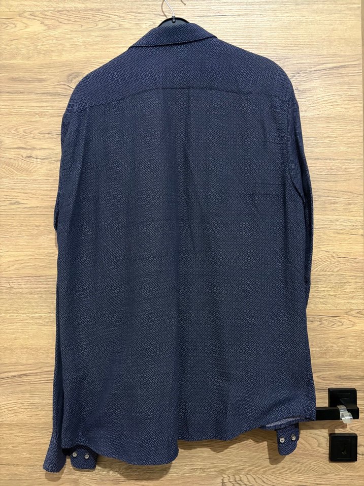 Erkek Mavi Uzun Kollu Gömlek - Görsel 3