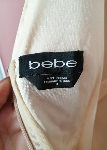 36 Beden altın Renk Bej Payetli Uzun Kollu Kadın Abiye Elbise