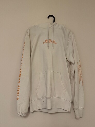 H&M beyaz baskılı sweatshirt