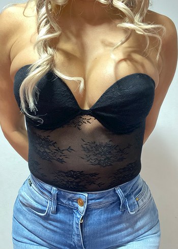 Dantel Detaylı Siyah Straplez Büstiyer - Görsel 3