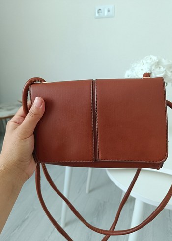 Kahverengi Minimalist Deri Kadın Çanta