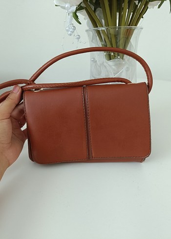 An'ge Kahverengi Minimalist Deri Kadın Çanta