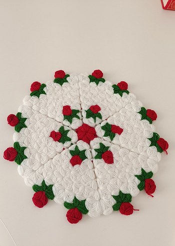 Kırmızı Güllü banyo lifi - Görsel 2