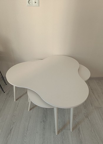 Beden beyaz Renk büyük boy orta sehpa 4 lü