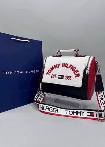 Tommy Hilfiger Renkli Baskılı Deri Kadın Çanta