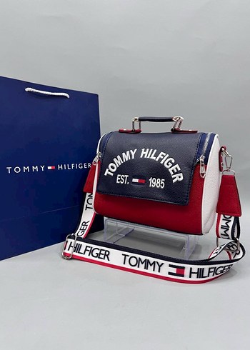 Beden beyaz Renk Tommy Hilfiger Renkli Baskılı Deri Kadın Çanta