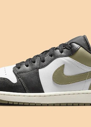 42 Beden haki Renk Air Jordan 1 Low Black Toe Medium Olive