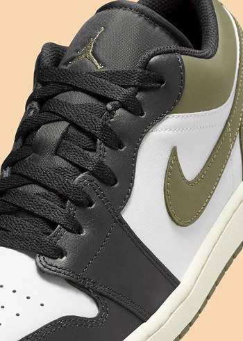 Air Jordan 1 Low Black Toe Medium Olive