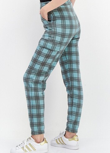 Jennyfer Kargo Cebli Ekose Pantolon - Görsel 3