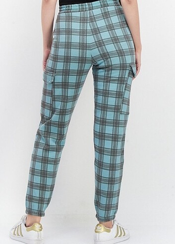 Jennyfer Kargo Cebli Ekose Pantolon - Görsel 4