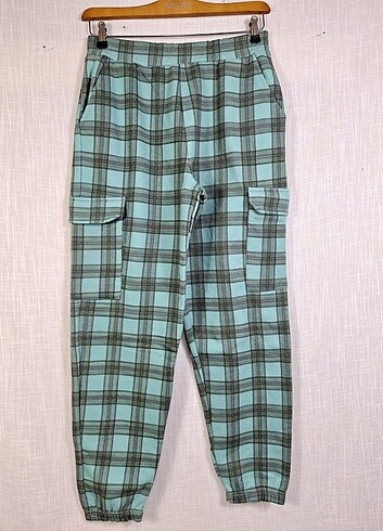 Jennyfer Kargo Cebli Ekose Pantolon - Görsel 6