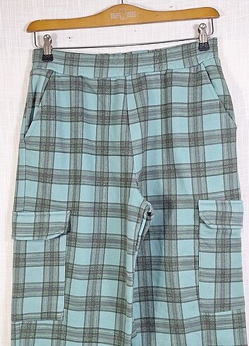 Jennyfer Kargo Cebli Ekose Pantolon - Görsel 9