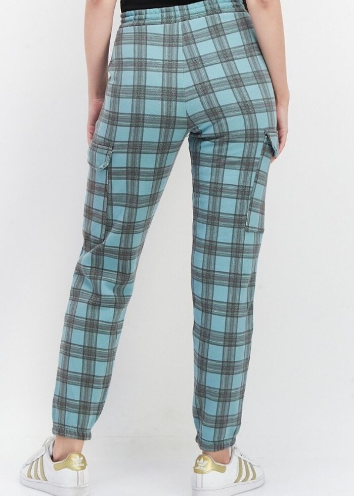 Jennyfer Kargo Cebli Ekose Pantolon  - Görsel 4