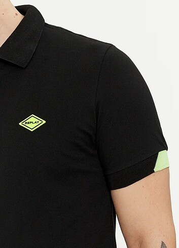 xl Beden siyah Renk Replay Poloyaka Kısakol Tshirt 
